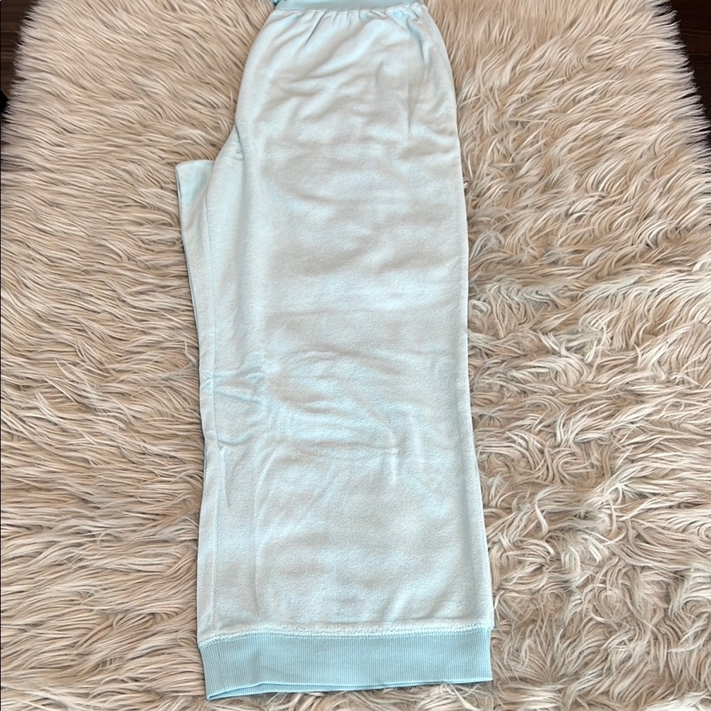 Blue Heathered Pajama Set with Scoop Neckline - Picture 7 of 7